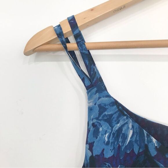 Cabi #3434 Artist Cami Blue Purple Floral Flowing Tank Blouse - Picture 12 of 16